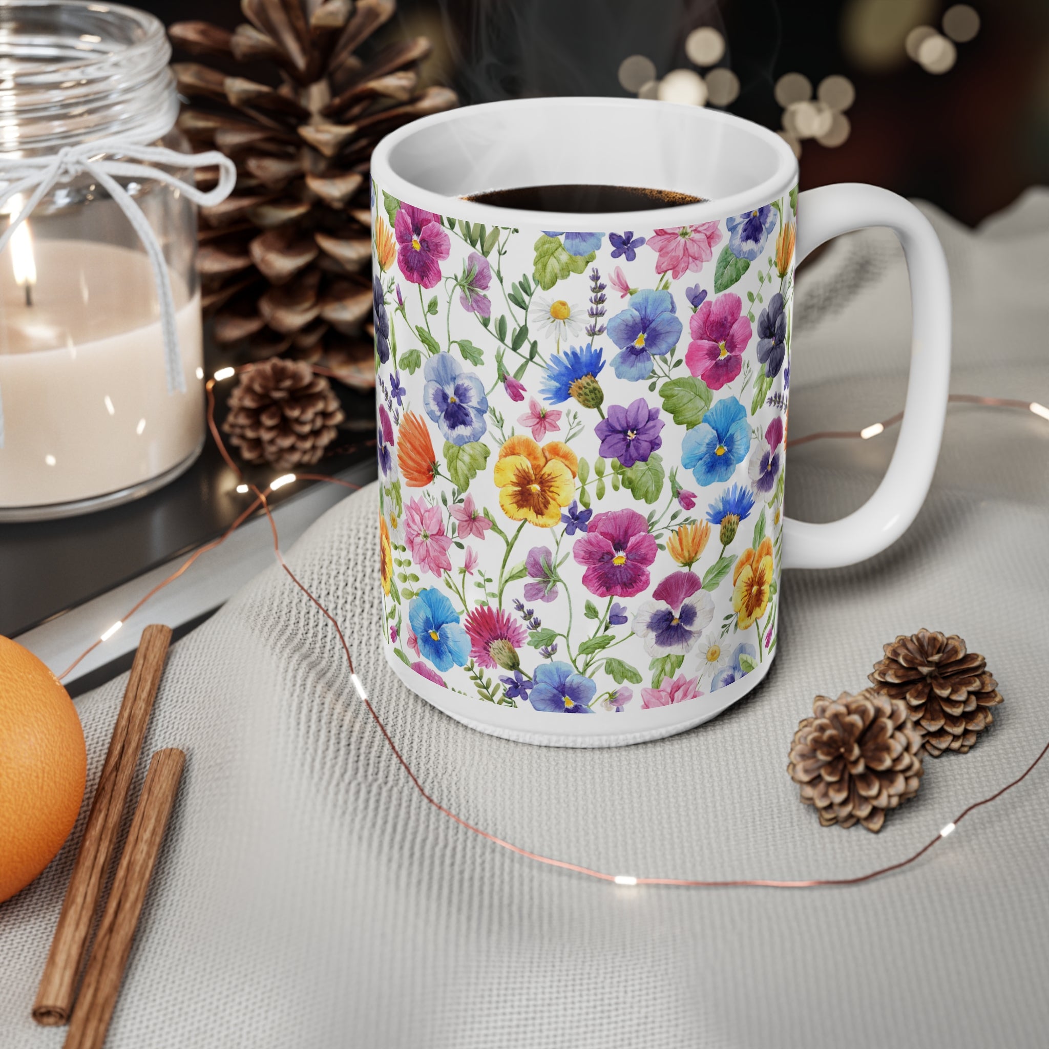 Taza Flores Hasta el Moño