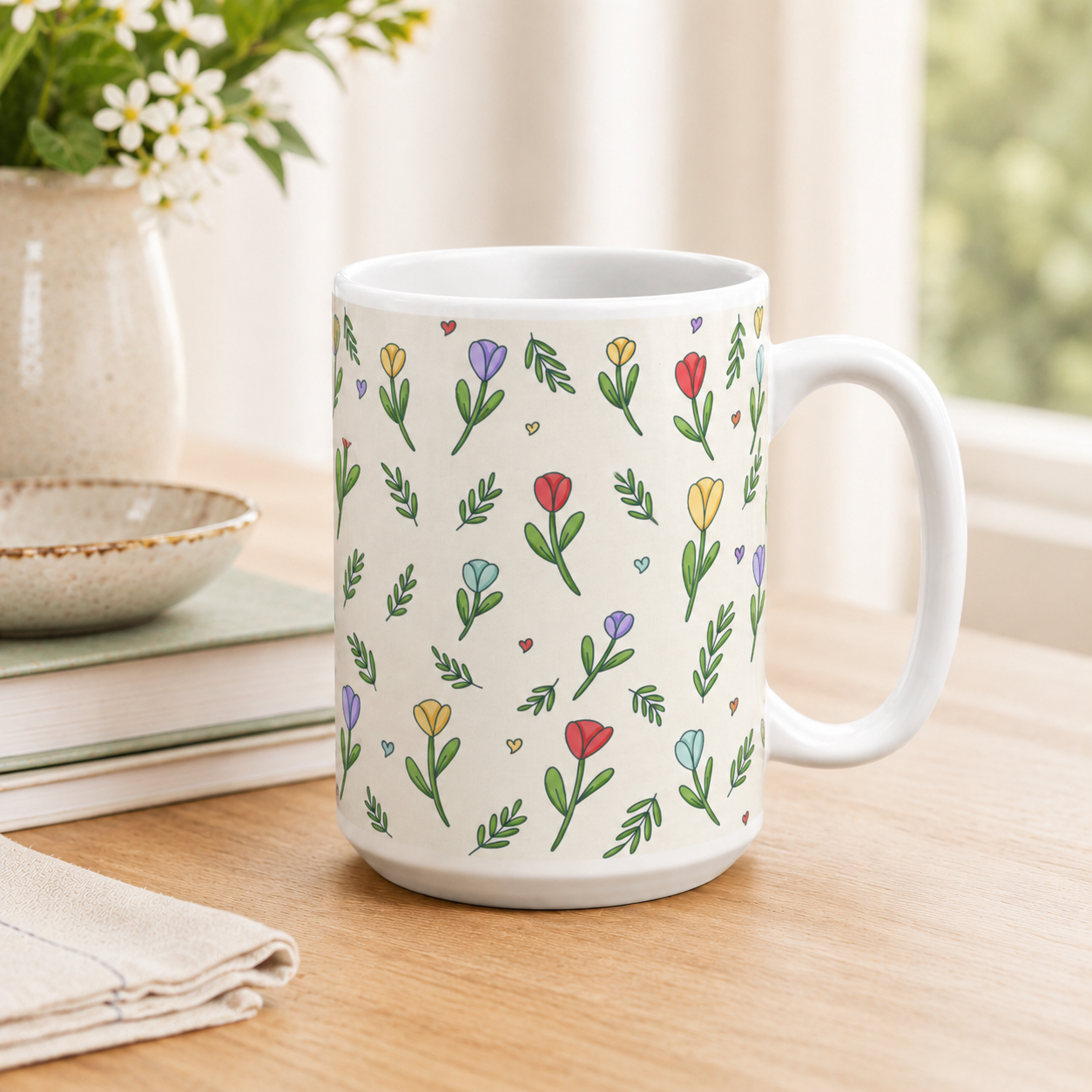 Taza Flores con Límites