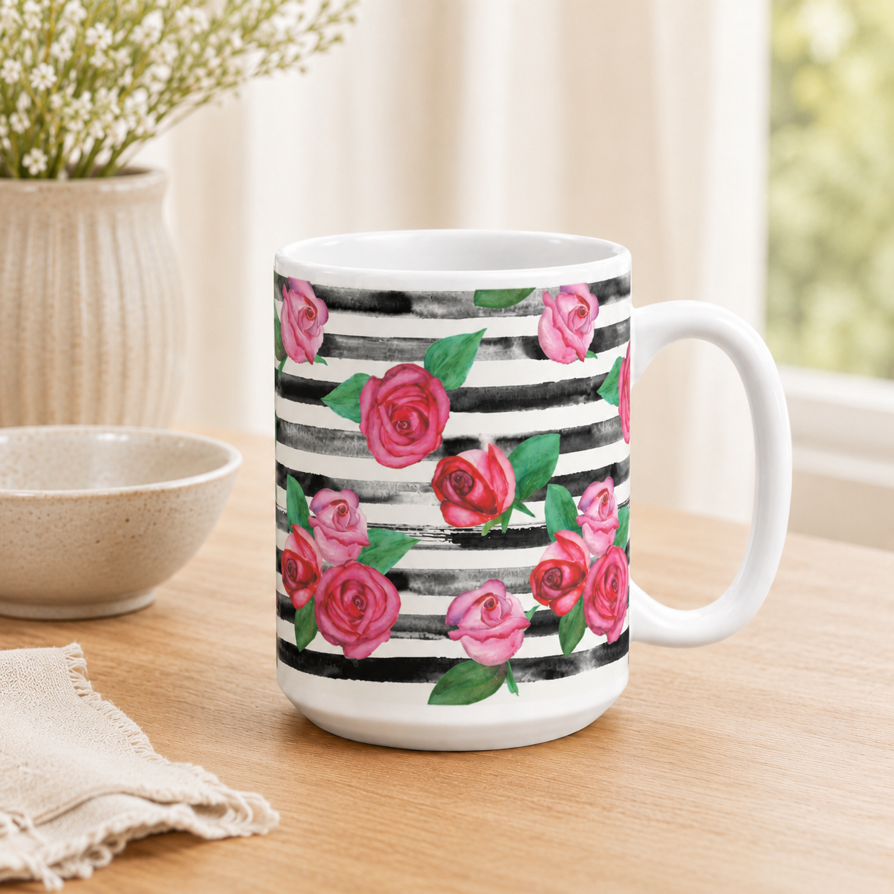 Taza Rosas con Mala Fama