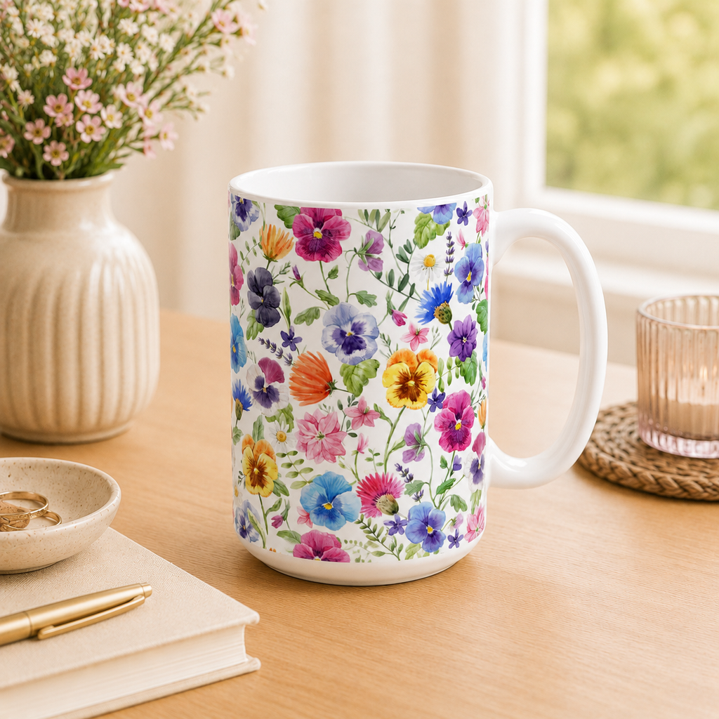 Taza Flores Hasta el Moño