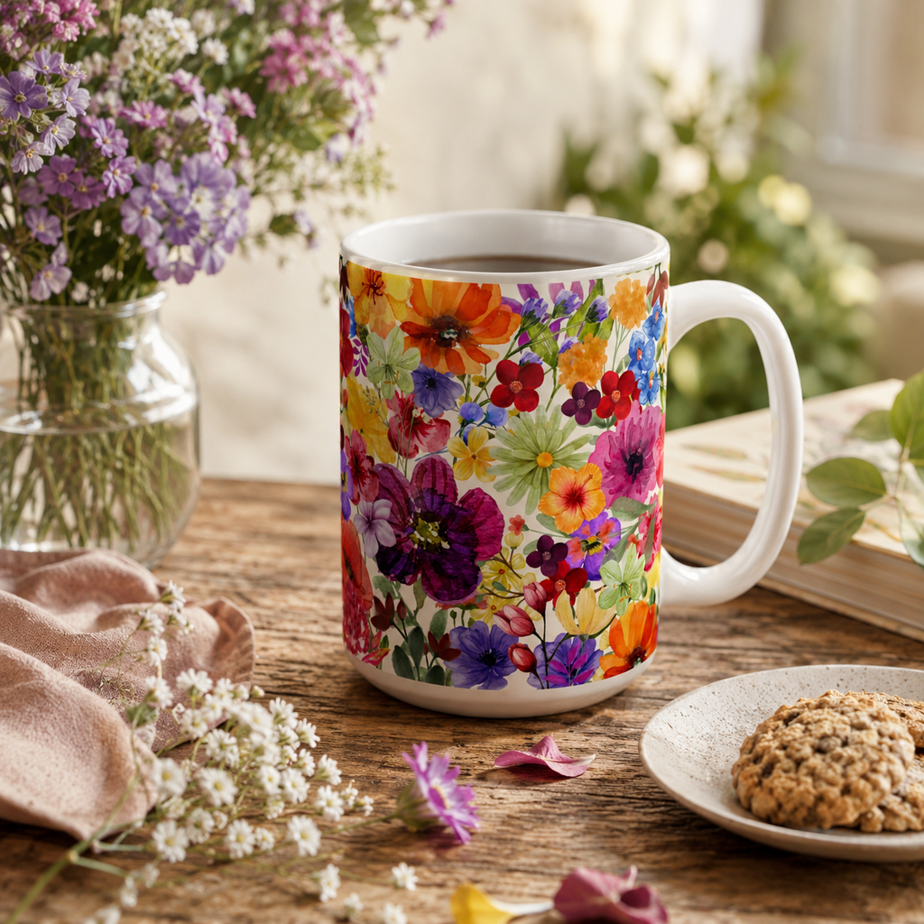 Taza Flores Hasta en la Sopa