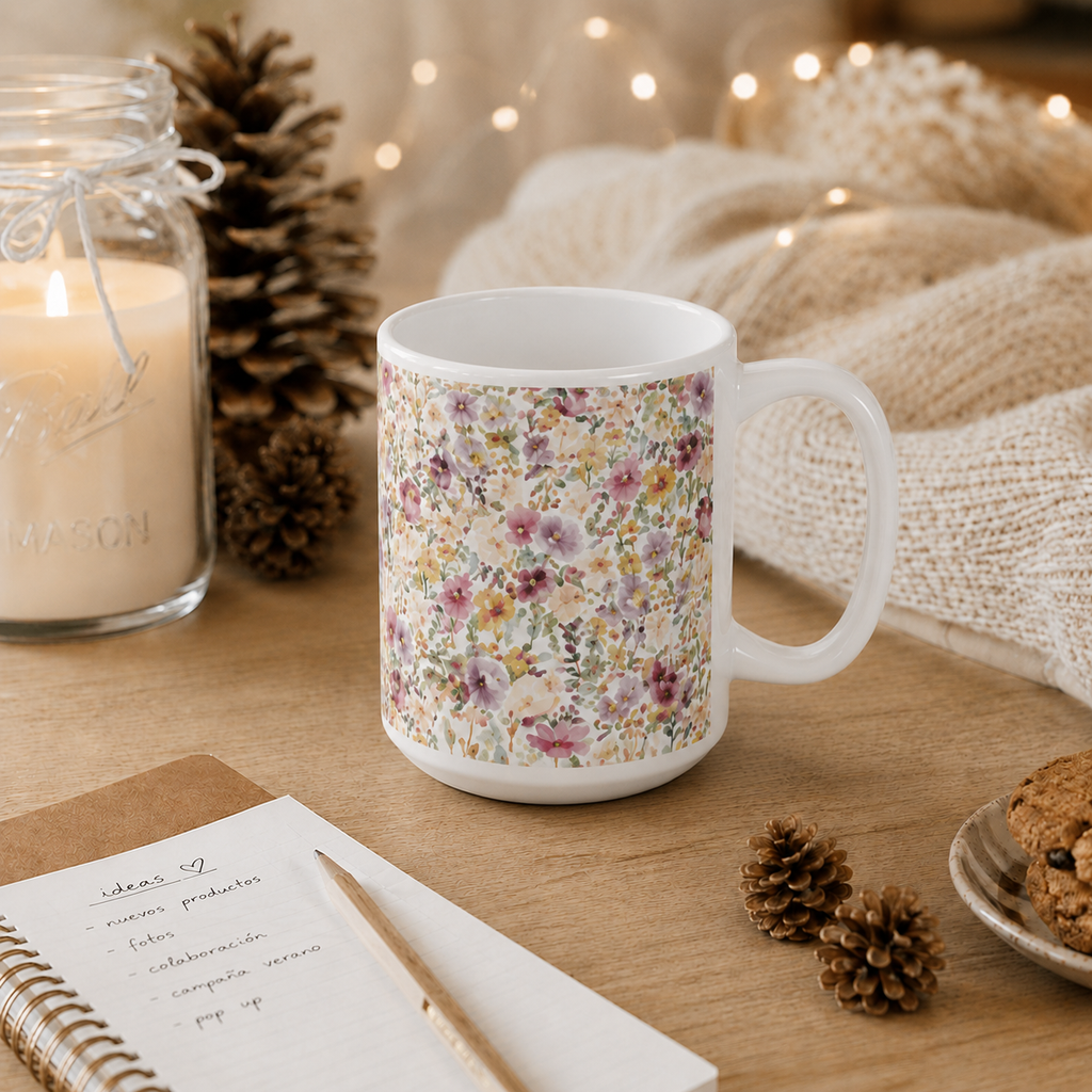 Taza Floristería con Antecedentes