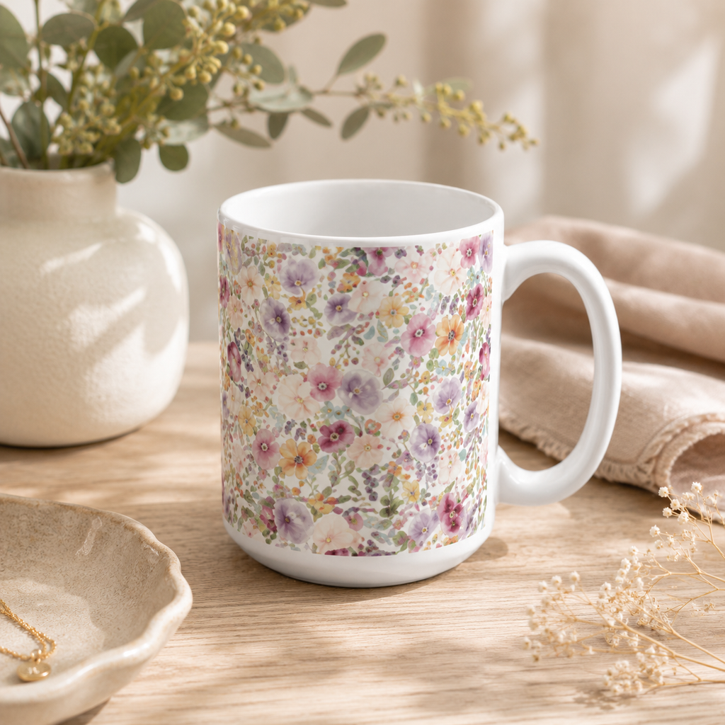 Taza Floristería con Antecedentes